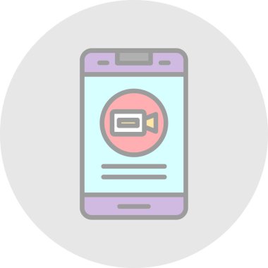 Cep telefonu. Web simgesi basit illüstrasyon