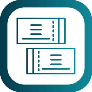 Biletler simge vektör illüstrasyonu