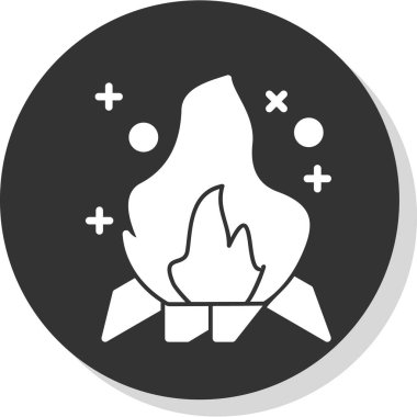 Şenlik ateşi. Web simgesi basit tasarım