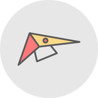 zarf vektör dairesi düz simgesi