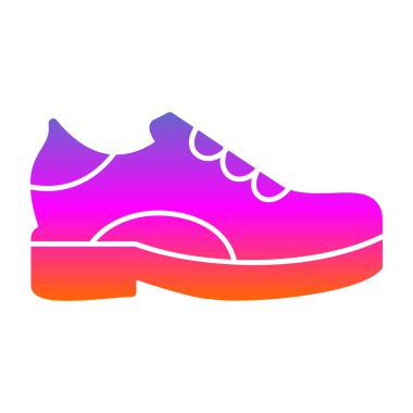 Ayakkabı. Web simgesi basit illüstrasyon 