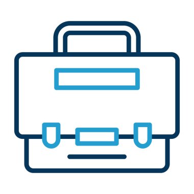Bavul. Web simgesi basit illüstrasyon 