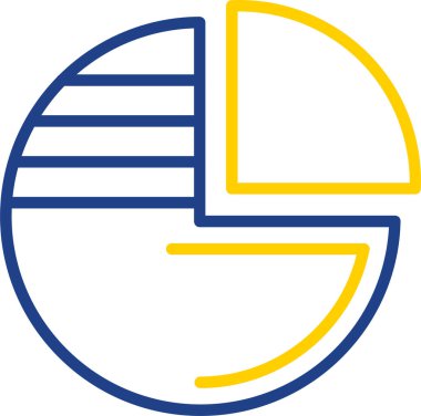 Pasta grafiği simgesinin vektör çizimi 