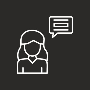 Kadın kullanıcı simgesi basit moda. kişi vektör illüstrasyonu