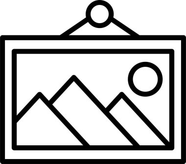 vektör illüstrasyonu, resim resminin simgesi