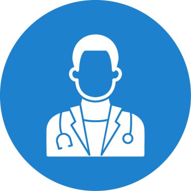 Basit doktor simgesi vektör çizimi tasarımı