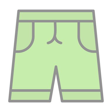 Kısa düz simge, vektör illüstrasyonu basit tasarım