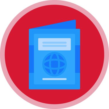 Pasaport web simgesi vektör illüstrasyonu