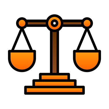 Adalet ölçekler kutsal kişilerin resmi, vektör çizim