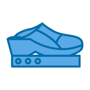 Beyaz arkaplanda izole edilmiş ayakkabı simgesi vektörü