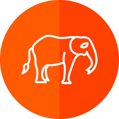 Fil simgesi, vektör illüstrasyonu basit tasarım