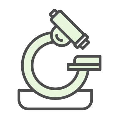 mikroskop simgesi, vektör illüstrasyonu basit tasarım