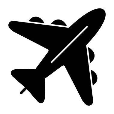 Uçak. Web simgesi basit tasarım                          