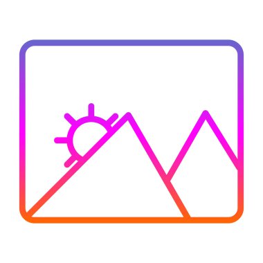 dağ simgesinin vektör illüstrasyonu