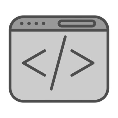 vektör ağ kodlama simgesi illüstrasyonu