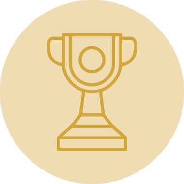 Kupa çizgisi simgesi, vektör illüstrasyonu 