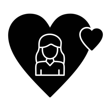 Aşk vektörü simgesi olan kalp
