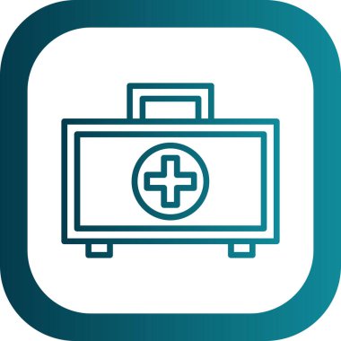 düz ilk yardım kiti vektör illüstrasyonu