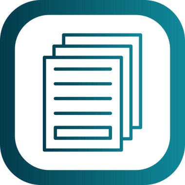 güzel belge vektör çizgisi simgesi