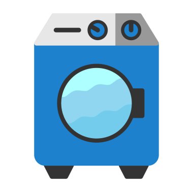 Bir çamaşır makinesinin vektör çizimi
