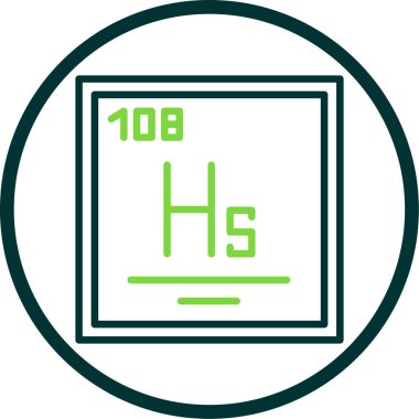 kimyasal element düz çizgi simgesi