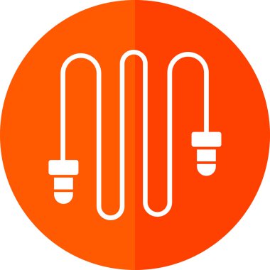 İp atlama ikonu. İzole vektör illüstrasyonu