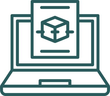 Bilgisayar. Web simgesi basit illüstrasyon