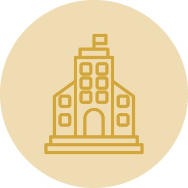 bina simgesi, basit vektör illüstrasyonu