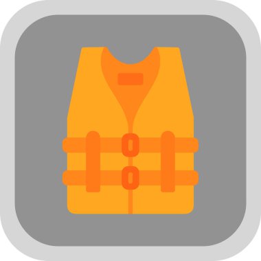 Can yeleği simgesi, vektör illüstrasyonu basit tasarım