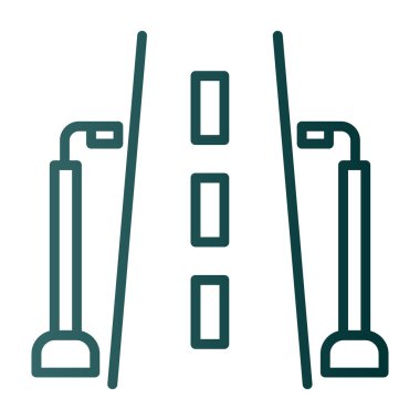 Yol simgesi, vektör illüstrasyonu