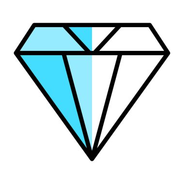 Elmas düz simge, vektör illüstrasyon tasarımı