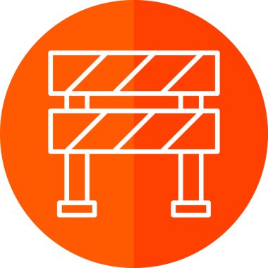 bariyer simgesi basit illüstrasyon