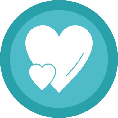 Kalp simgesi, vektör illüstrasyonu basit tasarım