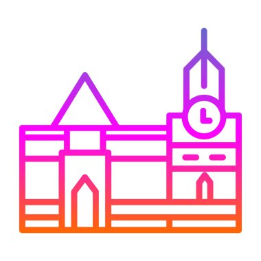 Kiliseye. Web simgesi basit illüstrasyon