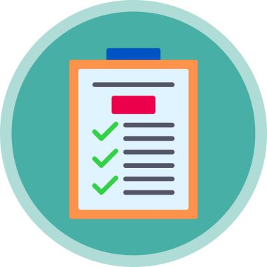 Kontrol listesi simgesinin vektör illüstrasyonu 