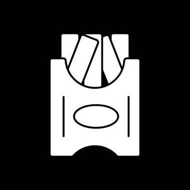 Patates kızartması simgesi, basit tasarım.