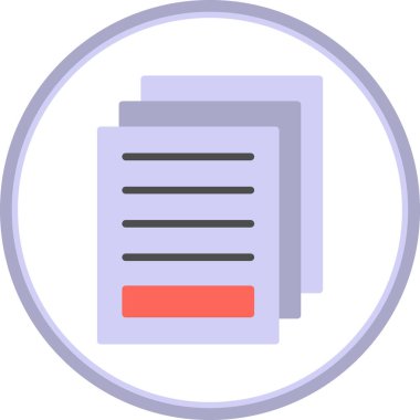 belge dosya simgesi vektör illüstrasyonu