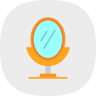 ayna simgesi, ağ basit illüstrasyon