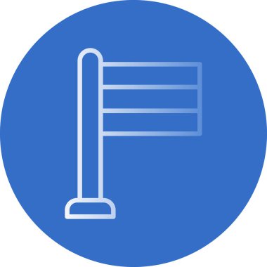 Basit bayrak vektör çizgisi simgesi 