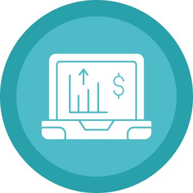 dizüstü bilgisayar simgesi, vektör illüstrasyonu basit tasarım