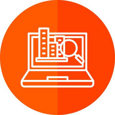 Dizüstü bilgisayar simgesi vektör çizimi