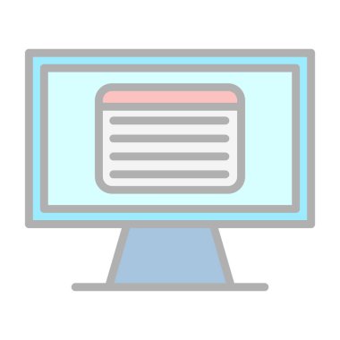 - İnternet. Web simgesi basit illüstrasyon