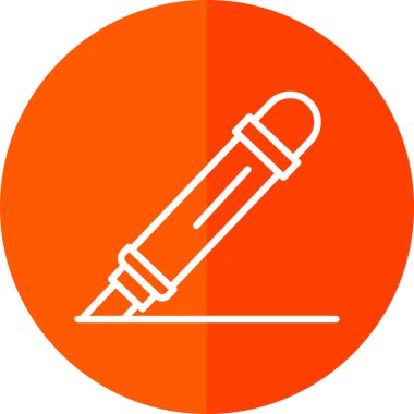 İşaretleyici kalem simgesi, vektör illüstrasyonu basit tasarım