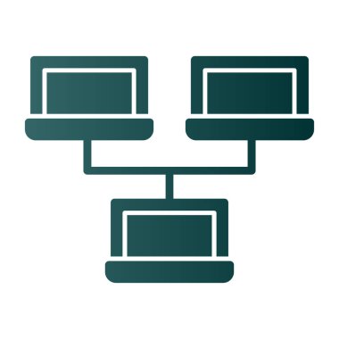 Yerel ağ simgesi, vektör illüstrasyonu basit tasarım