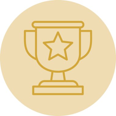 Ödül kupası. Web simgesi basit illüstrasyon 