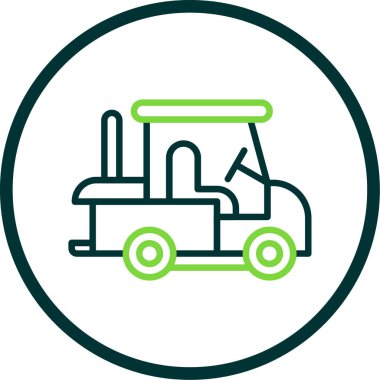 Golf Arabası simgesinin vektör illüstrasyonu