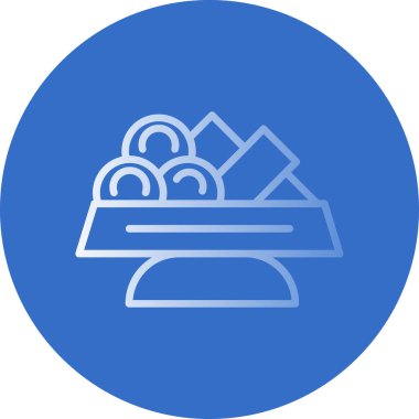 Bir çadır simgesinin vektör illüstrasyonu