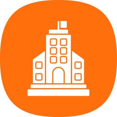 bina simgesi, basit vektör illüstrasyonu