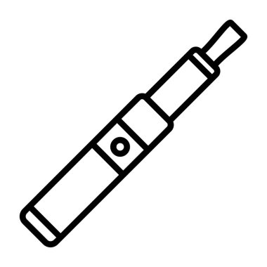 Düz elektronik sigara. Web simgesi 