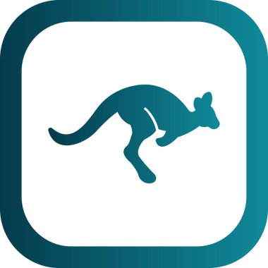 Kanguru simgesi, Avustralya 'nın sembolü, basit stil. 